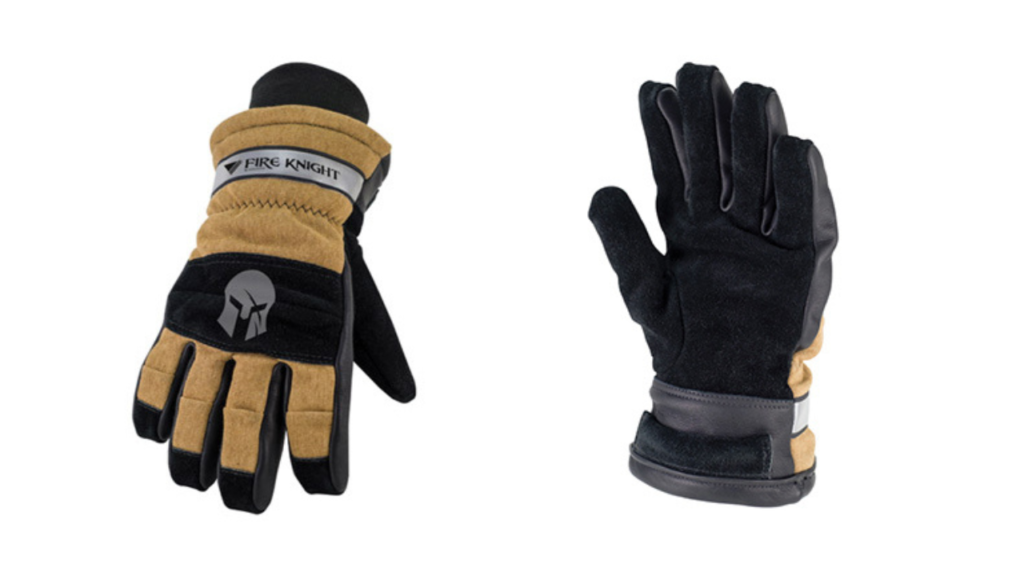 Guantes de bombero estructural Veridian de color amarillo y negro